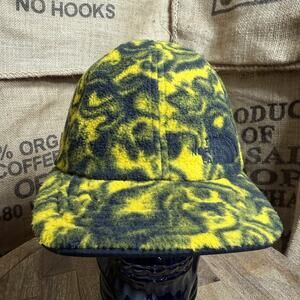 The North Face 94 Rage Fleece Hat Reversible Cap Yellow Blue Swirl 90s Retro